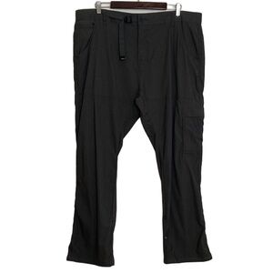 Prana Stretch Zion Pants Mens 40 x 30 Gray Cargo Relaxed Fit Straight Leg